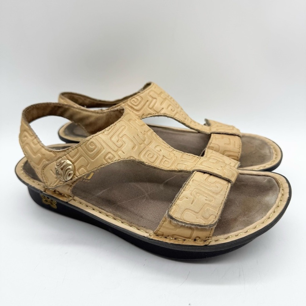 Alegria Kerri Basically Amazing Leather Back‎ Strap Rocker Comfort Sandal Tan 37